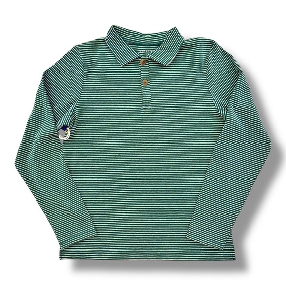 Maison Me | Long Sleeve Striped Polo (12) 💚 - Picture 1 of 5